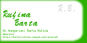 rufina barta business card